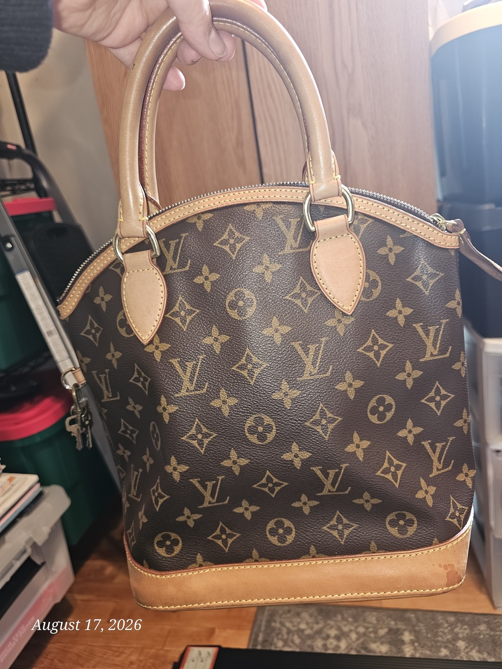 Louis Vuitton Brown Monogram Canvas Top-Handle Bag - Picture 6 of 11